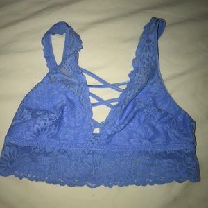 blue bralette